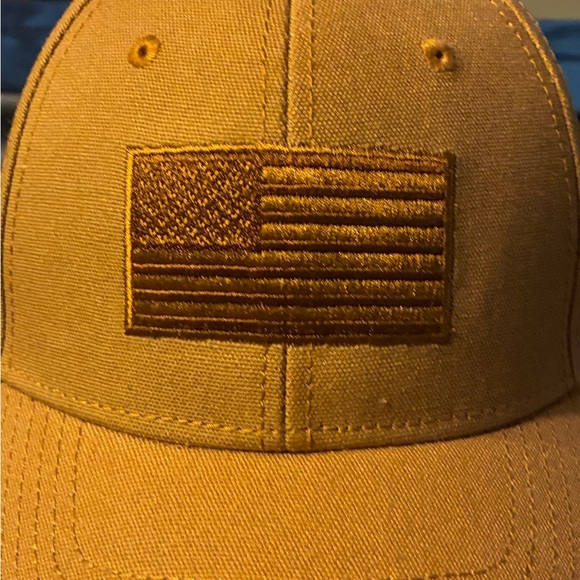 H3 Headwear Tactical Patriotic American Flag Cap Desert Brown Canvas Snapback - Picture 2 of 5
